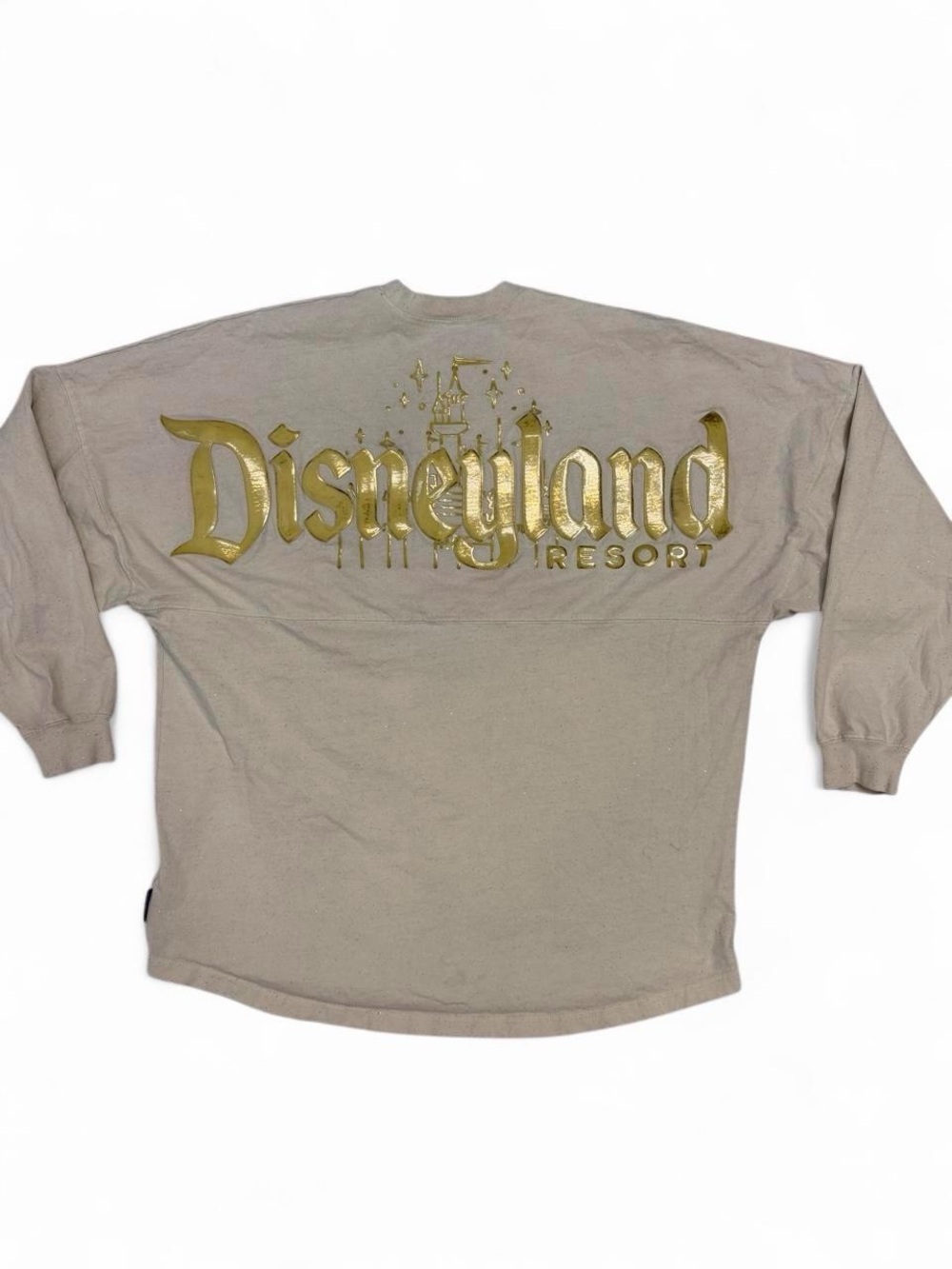 Disneyland Resort Spirit Jersey Cream Metallic Pixie Dust Gold Shimmer Adult L